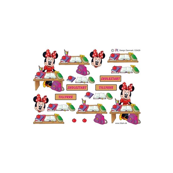  3D Minnie skolestart