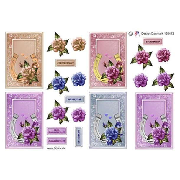 3D Blomster og hestesko