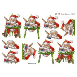  3D Julemand der skriver