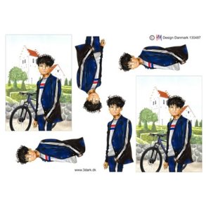  3D Konfirmand med cykel