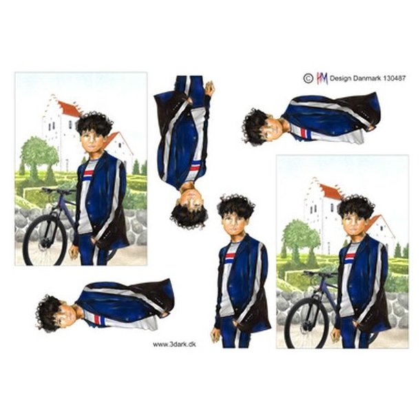  3D Konfirmand med cykel