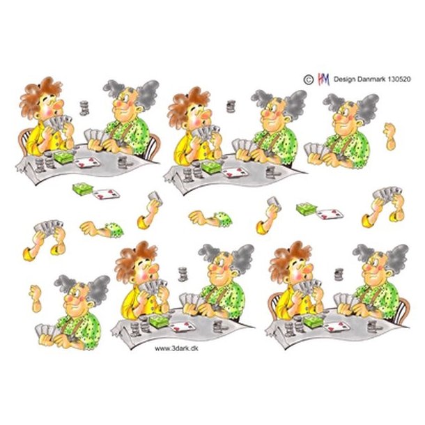  3D M�nd der spiller kort