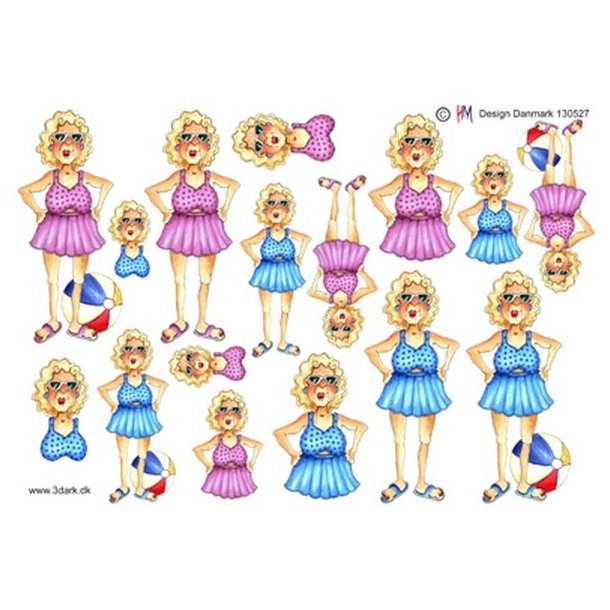  3D Dame i badet�j