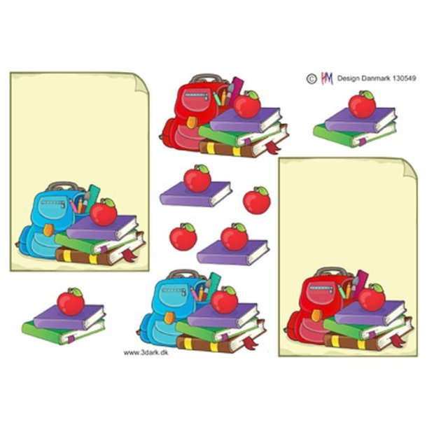 3D Skoletaske og b�ger