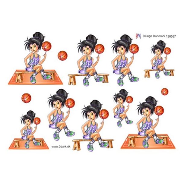 3D Basketball pige