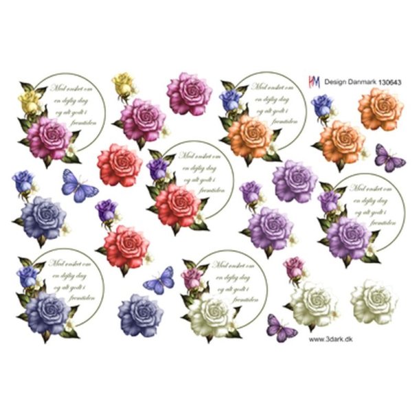 3D Blomsterranke med tekst
