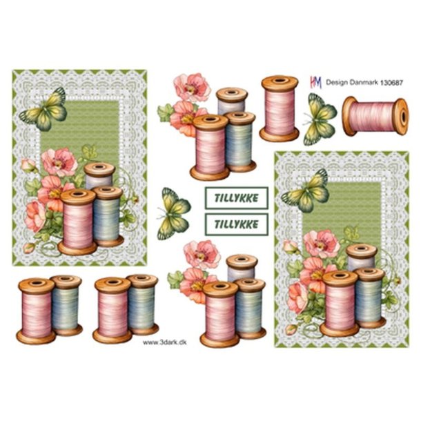 3D Blomster og sytr�d