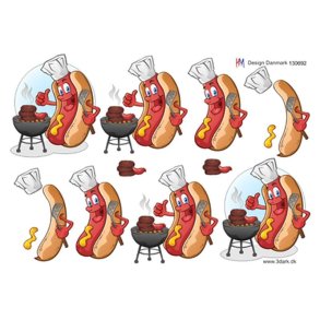 3D Sjov hotdogs