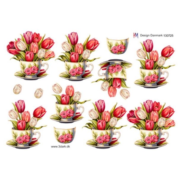 3D Tulipaner i kop