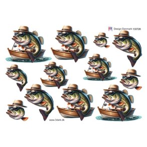 3D Sjov fisk i b�d