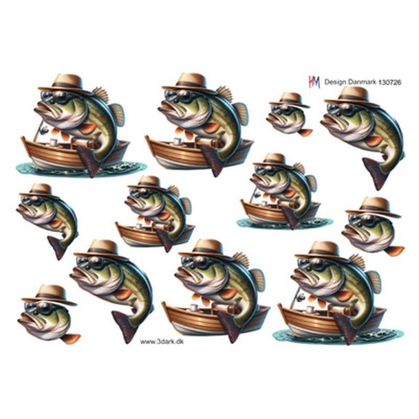 3D Sjov fisk i b�d