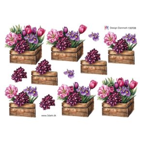 3D For�rsblomster i kasse