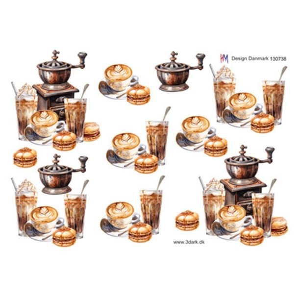 3D Kaffe og kage