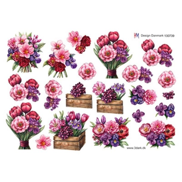 3D Flot blomsterbuket