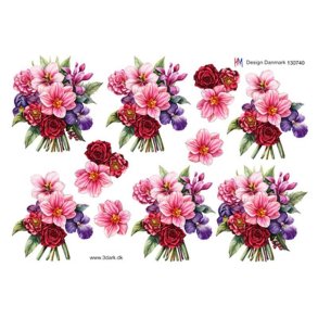 3D Stor blomsterbuket