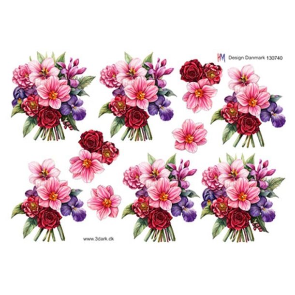 3D Stor blomsterbuket