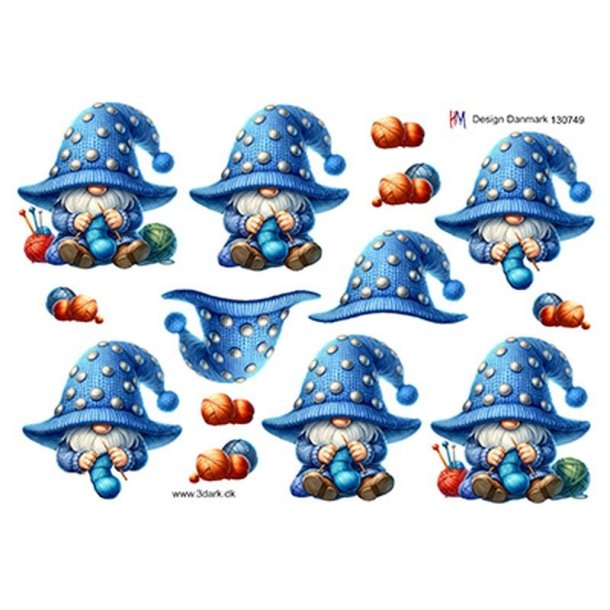 3D Mand der strikker