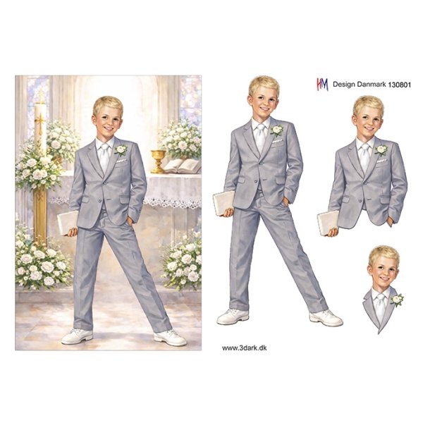 3D Konfirmationsdreng i kirke A5
