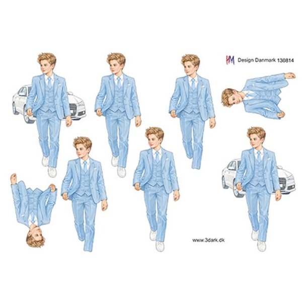 130814HM 3D Konfirmand med bil