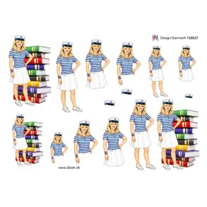 3D Bl� studenterpige