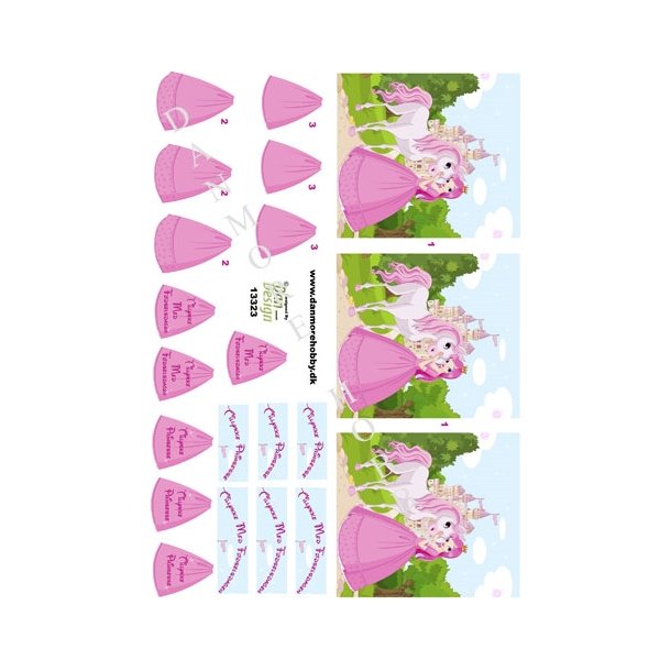3D Prinsesse p� hest