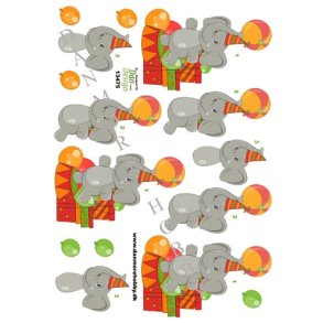 3D Elefant i cirkus