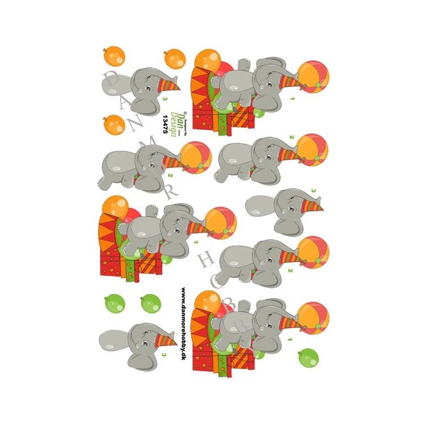 3D Elefant i cirkus