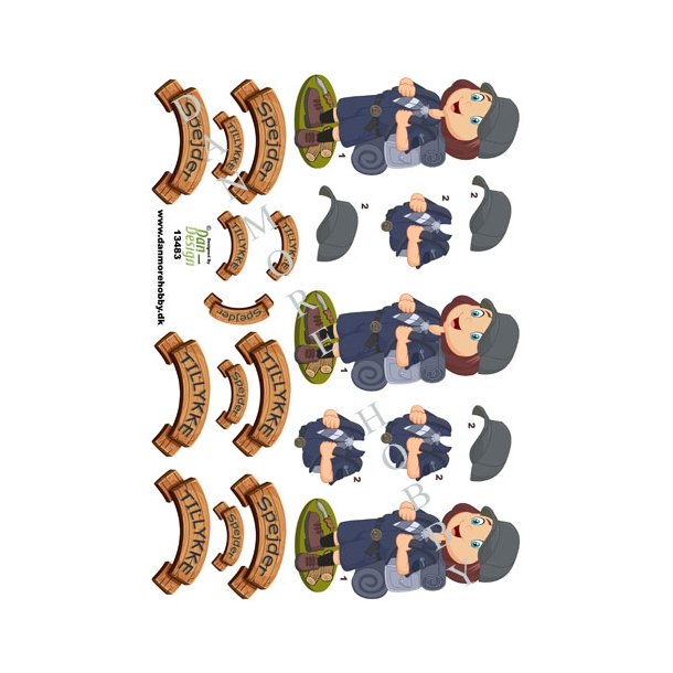 3D Bl� pigespejder