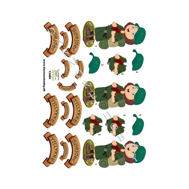 3D Gr�n pigespejder