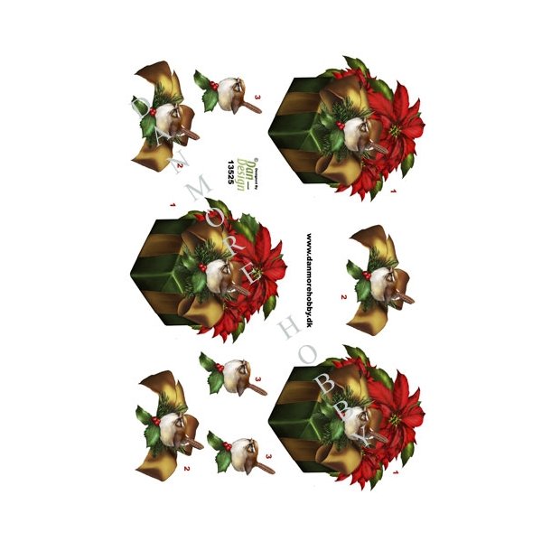 3D Gave med julerose