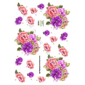 3D Lilla blomster
