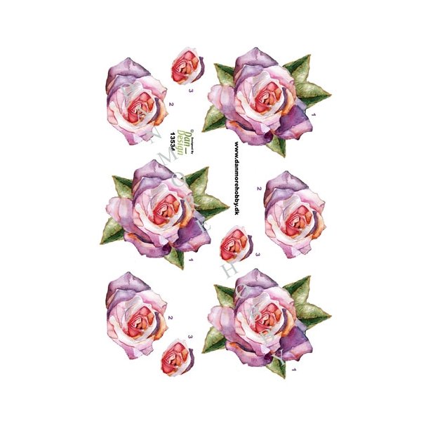 3D Lilla rose