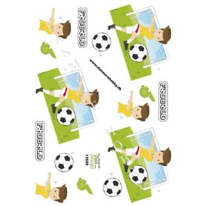 3D Teenagerdreng med fodbold
