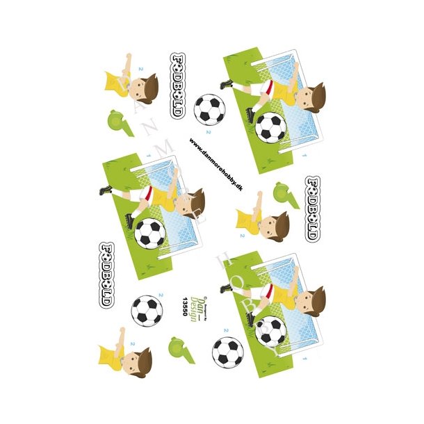 3D Teenagerdreng med fodbold
