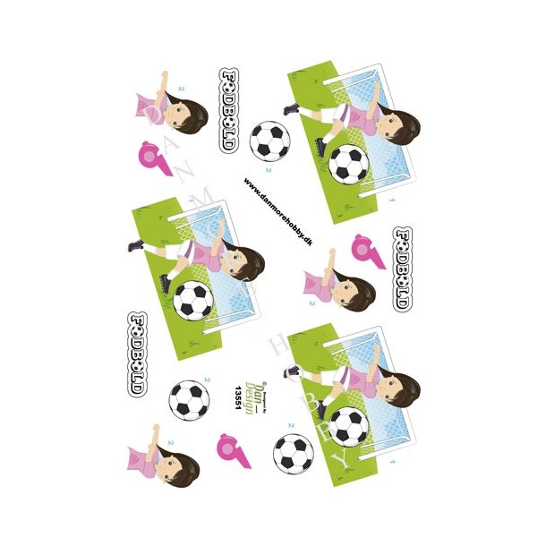 3D Teenagerpige med fodbold