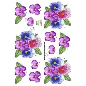 3D Stedmoderblomster