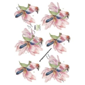 3D Fugl i blomst