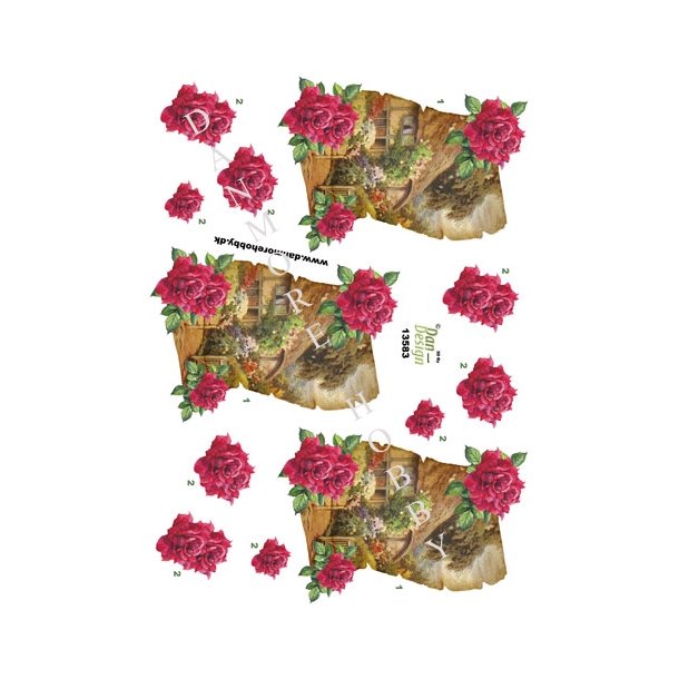  3D Blomster ved str�t�kket hus