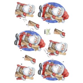  3D Julemand med ski
