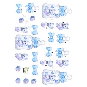  3D Baby drenge bamse