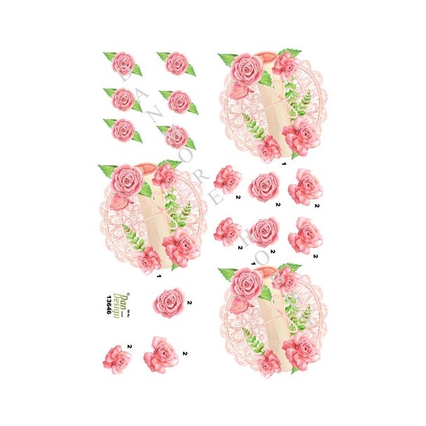  3D Sange p� fad med blomster