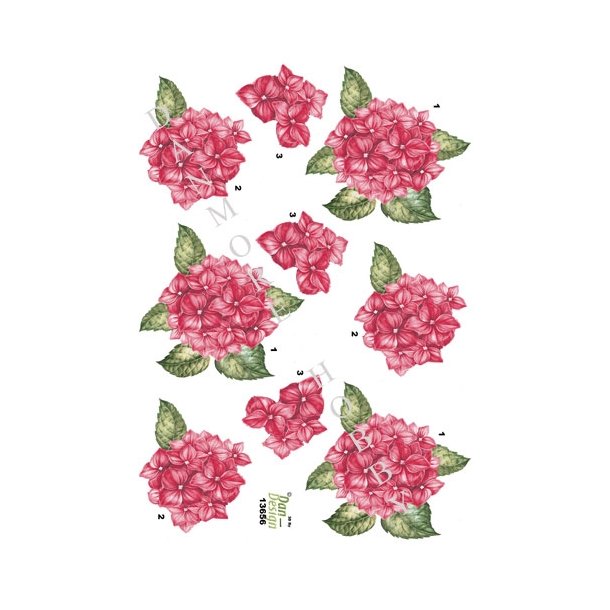  3D R�d blomst