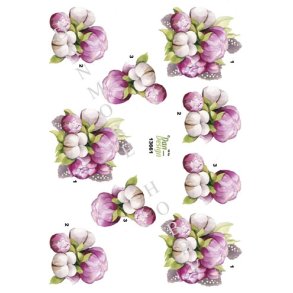  3D Lilla blomster