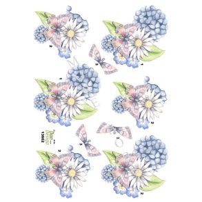  3D Sommerfugl i blomster