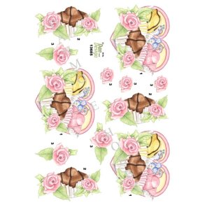  3D Chokolade og blomster
