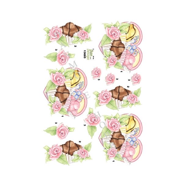  3D Chokolade og blomster