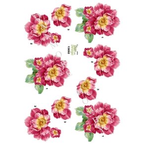  3D R�de blomster
