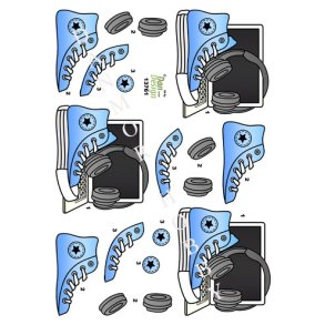  3D Bl� converse og heads�t