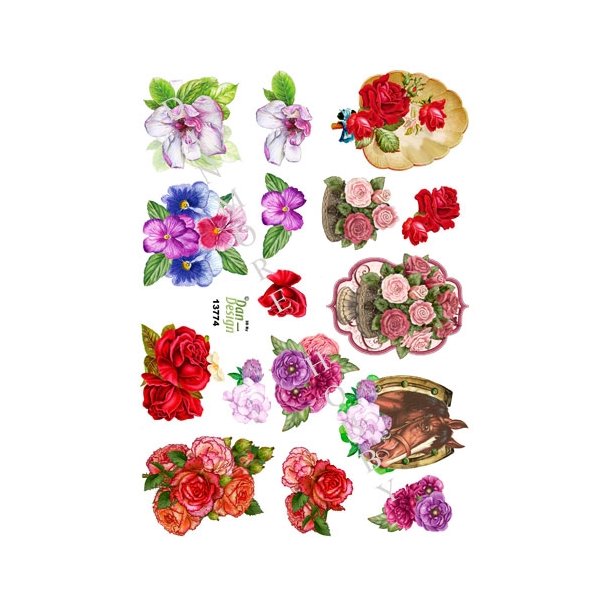  3D Sm� blomstermotiver