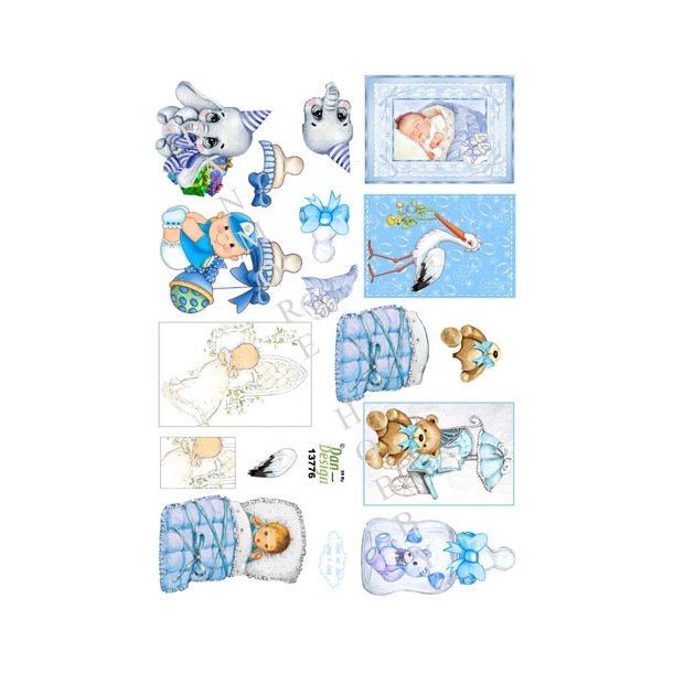  3D Babydrenge sm� kort